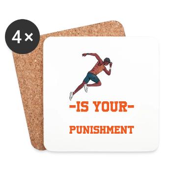 Mon sport est la punition de votre sport - Dessous de verre (lot de 4) - blanc - Devant