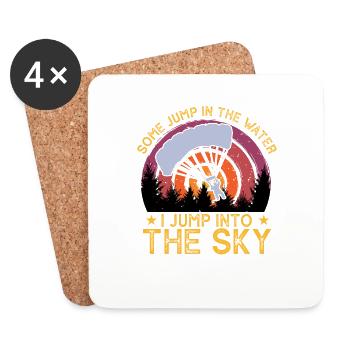Some Jump In The Water I Jump Into The Sky - Coasters (set of 4) - white - Front