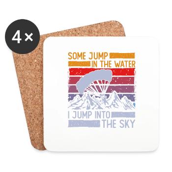 Some Jump In The Water I Jump Into The Sky - Coasters (set of 4) - white - Front