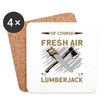 I Am A Proud Lumberjack - Coasters (set of 4) - white - Front