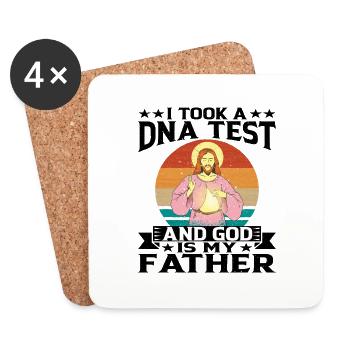 I took a DNA test and God is my father 15 - Coasters (set of 4) - white - Front