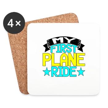 My First Plane Ride 41 - Coasters (set of 4) - white - Front