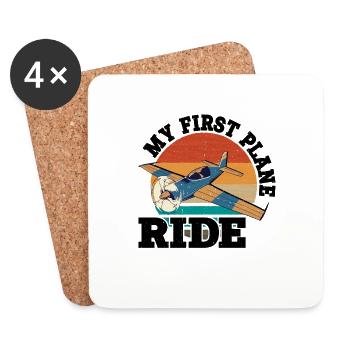 My First Plane Ride 39 - Coasters (set of 4) - white - Front