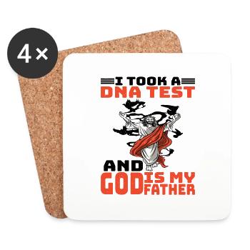 I took a DNA test and God is my father 18 - Coasters (set of 4) - white - Front