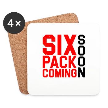 Six Pack Coming Soon 28 - Untersetzer (4er-Set) - Weiß - Vorne