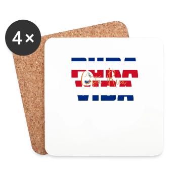 Pura Vida Motto by Costa Rica Holiday Design - Coasters (set of 4) - white - Front