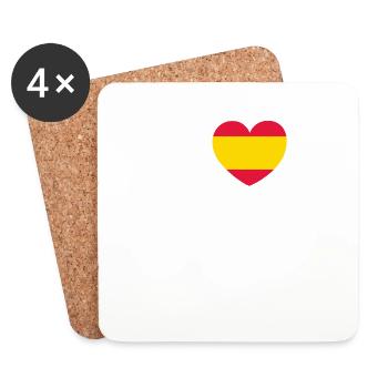 I love Ibiza great island town in Spain - Coasters (set of 4) - white - Front