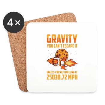 Rocket Science Scientist Gravity Vous pouvez utiliser le - Dessous de verre (lot de 4) - blanc - Devant