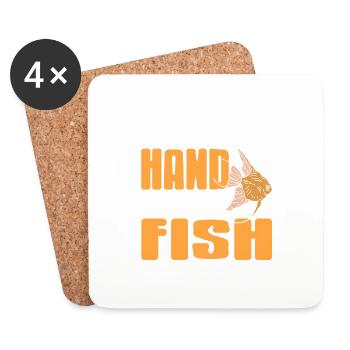 When I Need A Hand I Found My Fish Awesome Tea - Coasters (set of 4) - white - Front