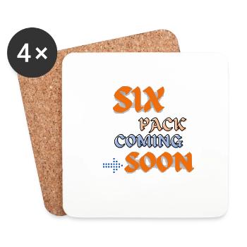 Six Pack Coming Soon 34 - Coasters (set of 4) - white - Front