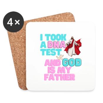 I took a DNA test and God is my father 25 - Coasters (set of 4) - white - Front