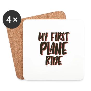 My First Plane Ride 44 - Coasters (set of 4) - white - Front