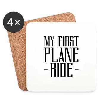 My First Plane Ride 42 - Coasters (set of 4) - white - Front
