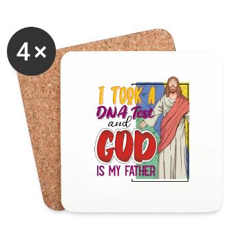 I took a DNA test and God is my father 21 - Coasters (set of 4) - white - Front