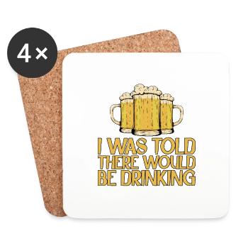 I was told there would be drinking 14 - Coasters (set of 4) - white - Front
