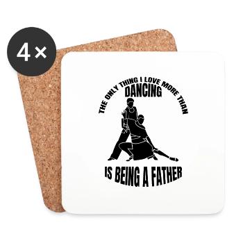 Dancing Father Dance Sport Dad Hobby Dancer Papa - Coasters (set of 4) - white - Front