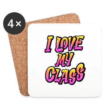 I Love my class - Coasters (set of 4) - white - Front
