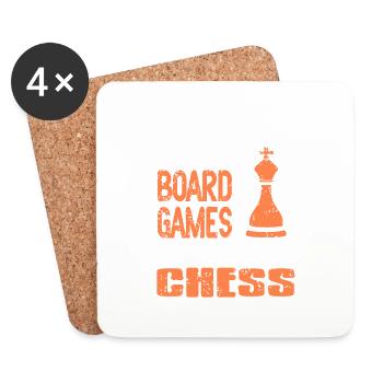 I Need All These Board Games Especially Chess - Coasters (set of 4) - white - Front