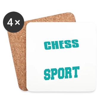 Ce n’est pas grave si vous pensez que les échecs sont ennuyeux Drôle de tee - Dessous de verre (lot de 4) - blanc - Devant