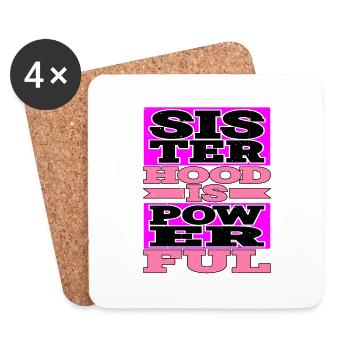 Sisterhood is Powerful 19 - Untersetzer (4er-Set) - Weiß - Vorne