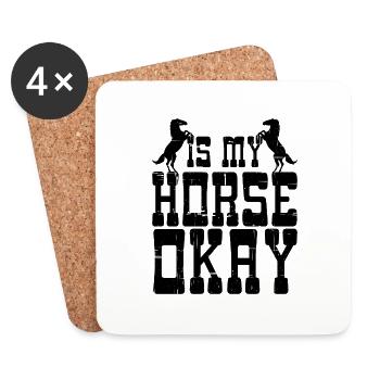 Is My Horse Okay 4 - Untersetzer (4er-Set) - Weiß - Vorne