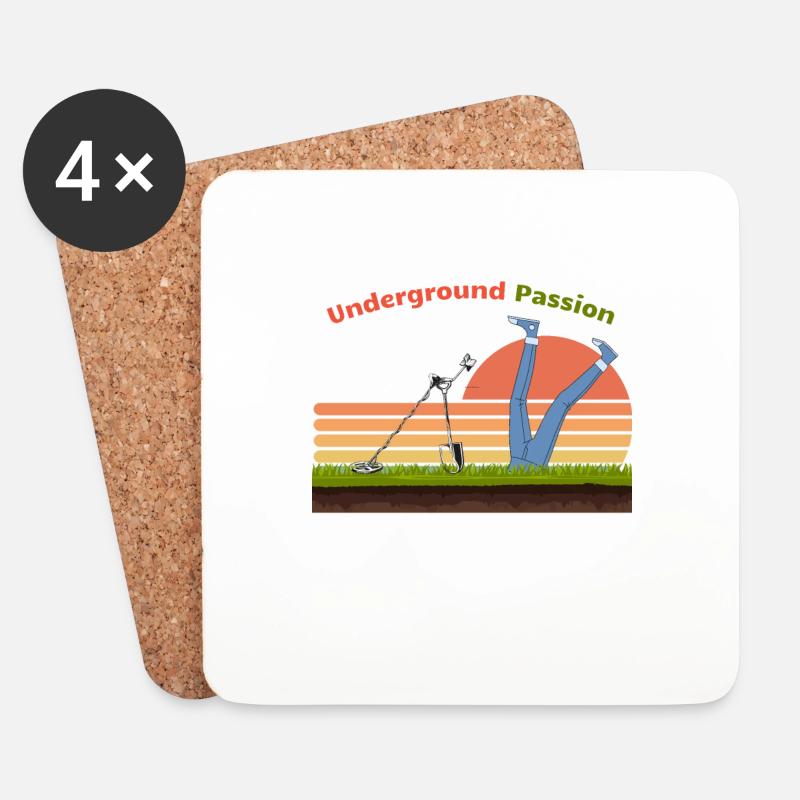 Underground-Leidenschaft für Detektive - Untersetzer (4er-Set) - Weiß