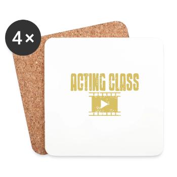 I Skip My Acting Class Just To Be Here Vintage - Untersetzer (4er-Set) - Weiß - Vorne