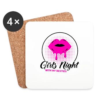 Demoiselle d’honneur Filles Soirée Party Ladies Cadeau - Dessous de verre (lot de 4) - blanc - Devant