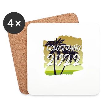 Goldstrand 2022 - Untersetzer (4er-Set) - Weiß - Vorne