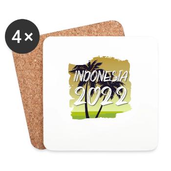 Indonesia 2022 - Coasters (set of 4) - white - Front