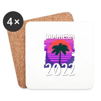 Indonesia 2022 - Coasters (set of 4) - white - Front