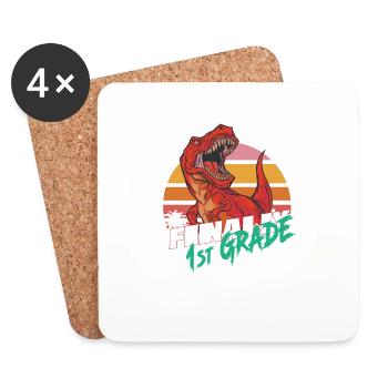 Endlich 1. Klasse, Erstklässler - Untersetzer (4er-Set) - Weiß - Vorne