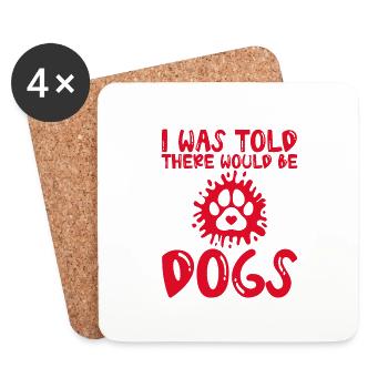 I was told there would be dogs 3 - Coasters (set of 4) - white - Front