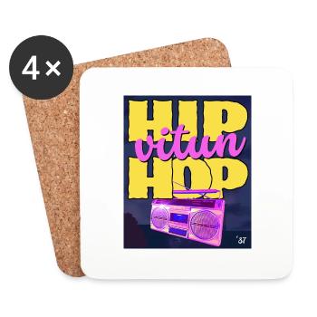 Hip Fucking Hop '87 - Dessous de verre (lot de 4) - blanc - Devant