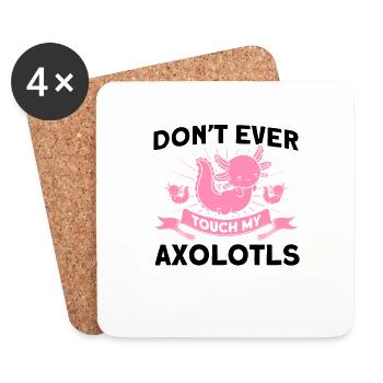 Axolotl Axolotl Propriétaire Axolotl Amphibian Gift - Dessous de verre (lot de 4) - blanc - Devant