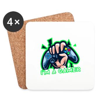Epic Controller Design I'm A Gamer T-Shirt Present - Coasters (set of 4) - white - Front