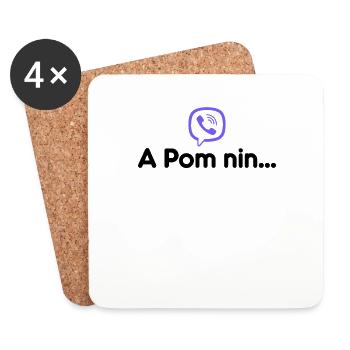 A Pom n-i-n... - Untersetzer (4er-Set) - Weiß - Vorne