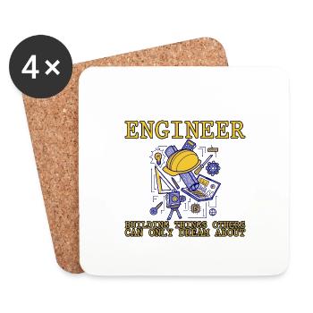 Engineer, Building Things Others Can Only Dream2 - Untersetzer (4er-Set) - Weiß - Vorne