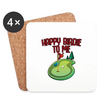 Happy Birdie To Me 2 - Untersetzer (4er-Set) - Weiß - Vorne