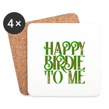 Happy Birdie To Me 3 - Untersetzer (4er-Set) - Weiß - Vorne