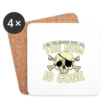 I Am The Reason Why All The Rum Is Gone - Untersetzer (4er-Set) - Weiß - Vorne