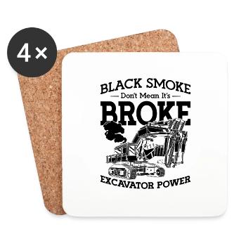 Excavator driver Construction worker Excavator Gift idea - Coasters (set of 4) - white - Front