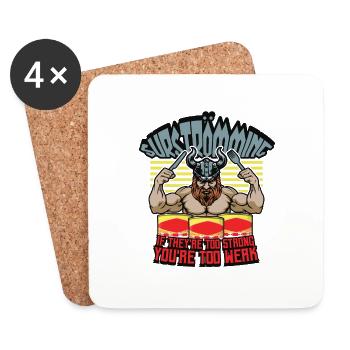 Surströmming - Dessous de verre (lot de 4) - blanc - Devant