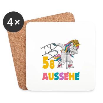 Bitte kein Neid weil mit 58 Jahren gut aussehe - Untersetzer (4er-Set) - Weiß - Vorne