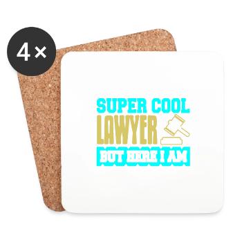Awesome I'd Grow Up As A Super Cool Lawyer - Untersetzer (4er-Set) - Weiß - Vorne