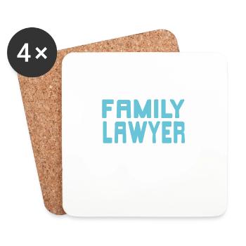 I'm A FAMILY Lawyer Epic Cool Funny T-Shirt - Untersetzer (4er-Set) - Weiß - Vorne