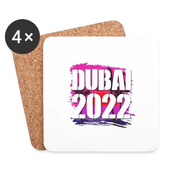 Dubai 2022 - Untersetzer (4er-Set) - Weiß - Vorne
