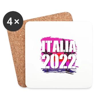 Italia 2022 - Untersetzer (4er-Set) - Weiß - Vorne