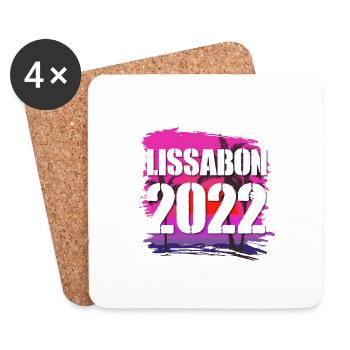 Lissabon 2022 - Untersetzer (4er-Set) - Weiß - Vorne