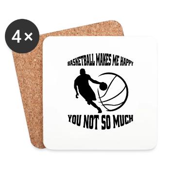 Club de basket-ball Amateurs de basket-ball Joueurs de basket-ball - Dessous de verre (lot de 4) - blanc - Devant